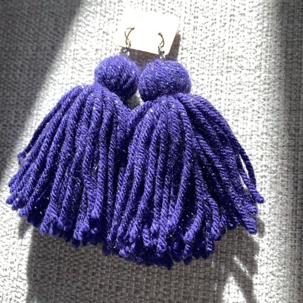 Purple Tassel Earrings
